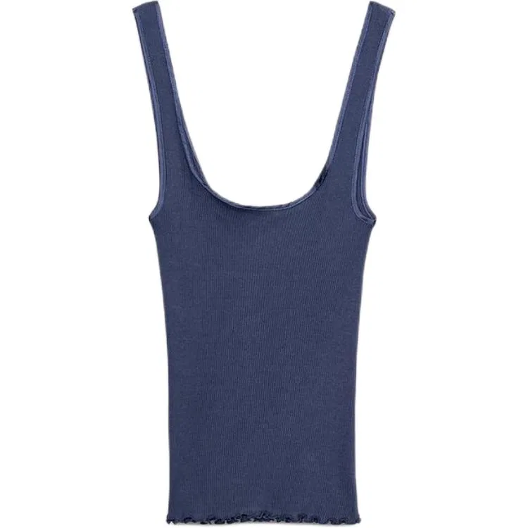 Женский топ без рукавов с круглым вырезом ZARA, Blue — фото 3