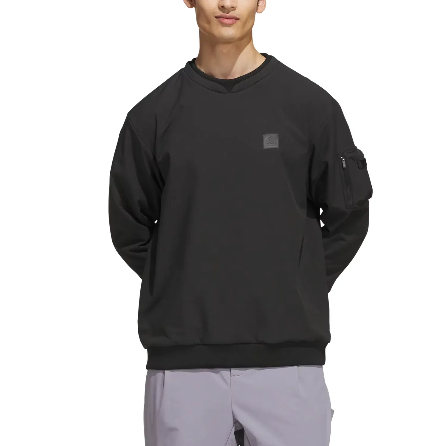 Мужская футболка Climawarm Brushed Sweatshirt Asia Sizing 'Black' adidas, черный — фото 2