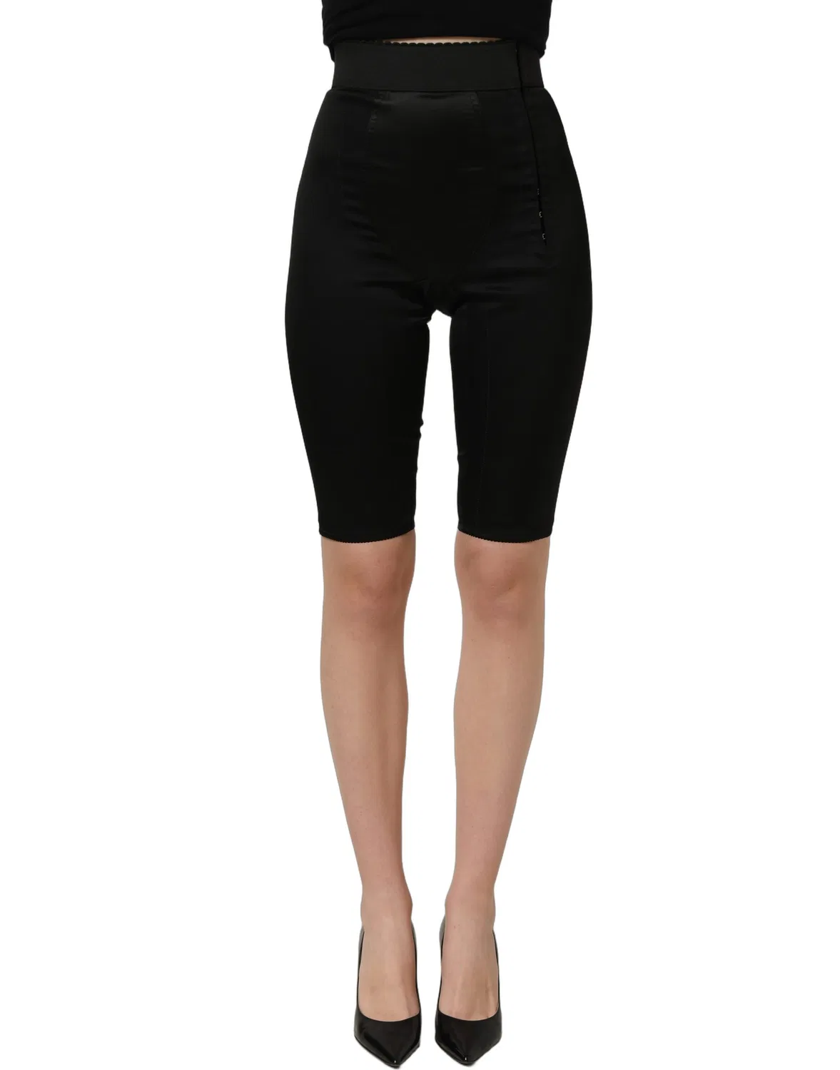 Женские шорты с завышенной талией Biker shorts Dolce & Gabbana, Black — фото 3