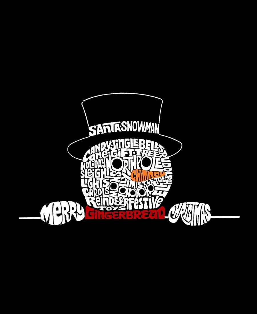 Свитшот с принтом Peeking Snowman LA Pop Art, Black — фото 3