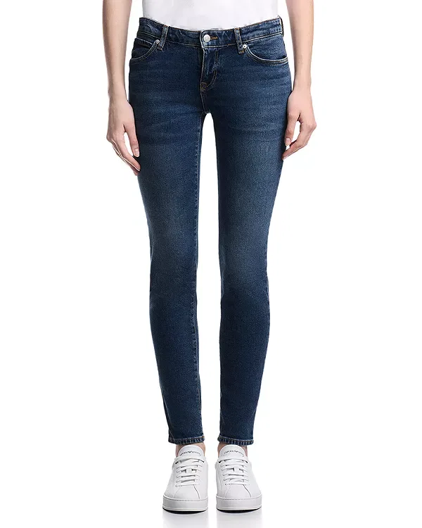 Женские джинсы скинни с заниженной талией Emporio Armani, Dark Blue Denim