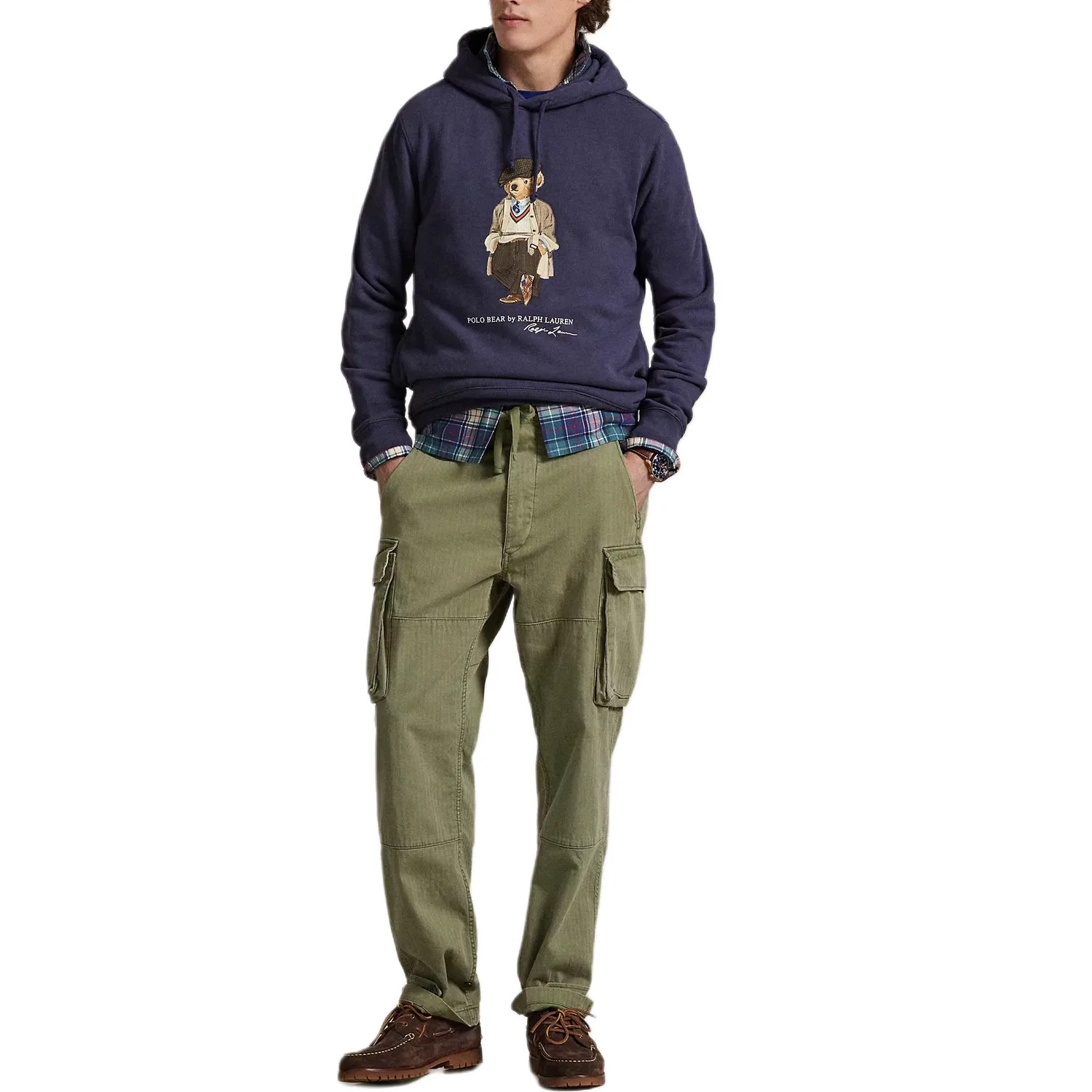Мужской худи с вышивкой Polo Ralph Lauren, Blue — фото 2