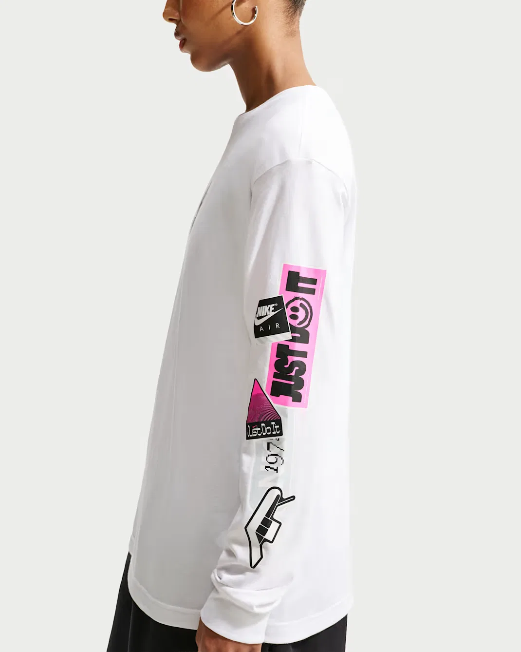 Женская футболка с длинными рукавами свободного кроя Nike Sportswear Classic, White — фото 2