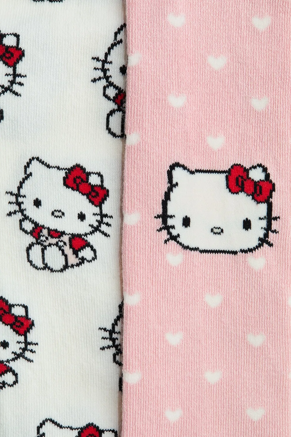 Комплект из двух колготок с жаккардовым узором H&M, Hellrosa/Hello Kitty — фото 2