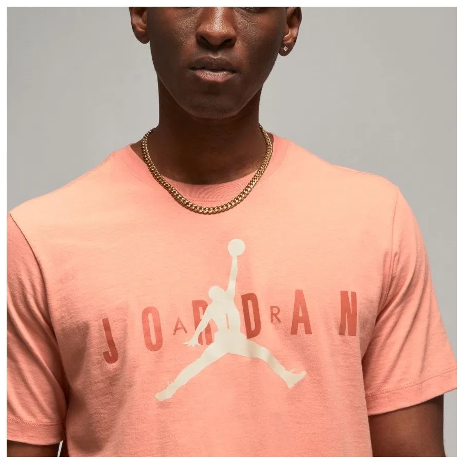 Футболка с длинным рукавом Jordan Air Wordmark Nike, Оранжевый — фото 4
