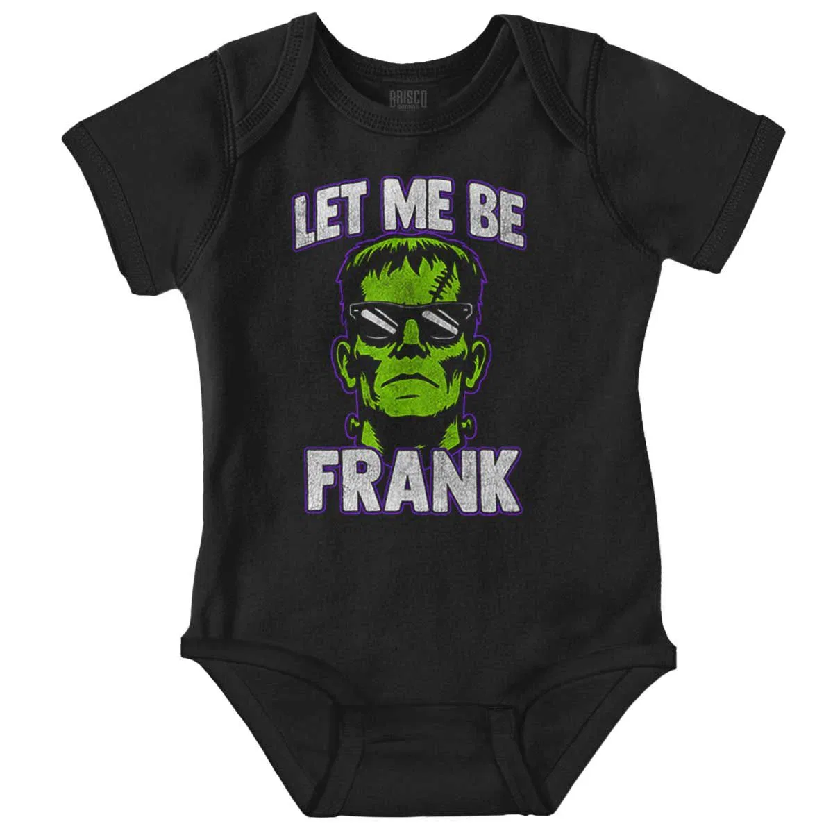 Детское боди с коротким рукавом Funny Halloween Let Me Be Frank Brisco Brands, Black