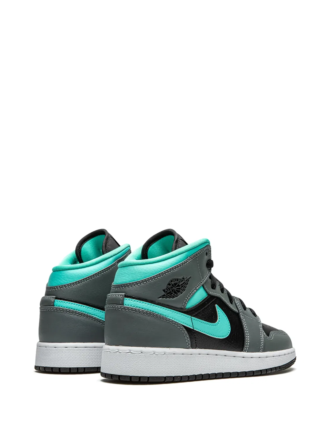Кроссовки Air Jordan 1 Mid "Серый/Аква" — фото 3