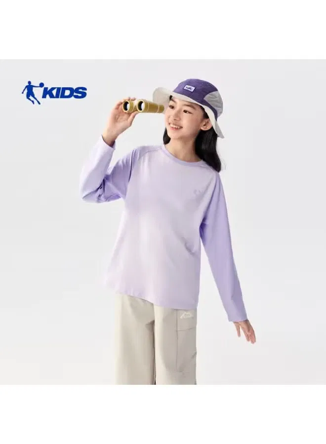 Лонгслив с длинным рукавом хлопковый Qiaodan, фиолетовый — фото 2