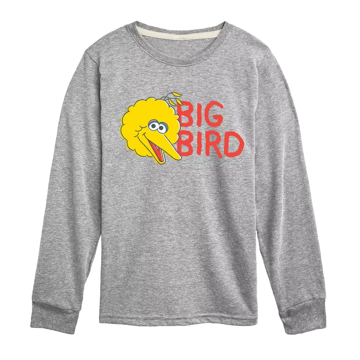 Детская футболка с длинным рукавом с принтом Big Bird Sesame Street, Black