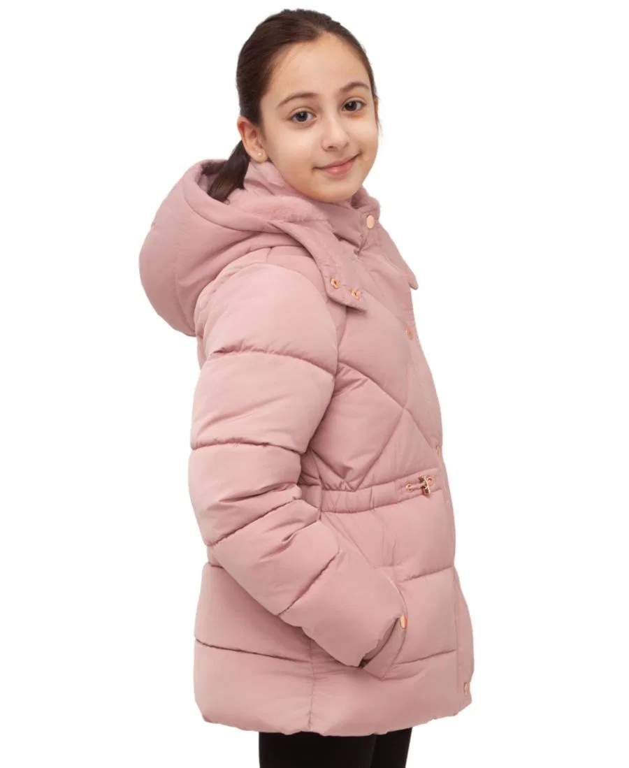 Детское пальто для девочек стеганое Timeless Quilted Coat Rokka&Rolla, Mauve — фото 2