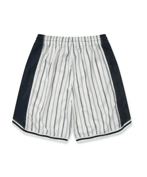Детские шорты из сетки в полоску с длиной до колена BROWNBREATH KIDS KIDS STRIPE MESH SHORTS, White — фото 3