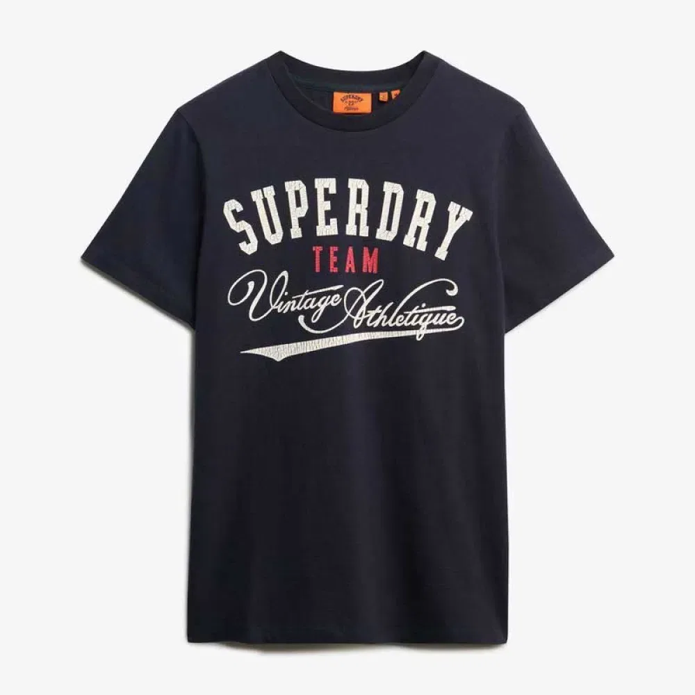 Мужская футболка с коротким рукавом Athletic Relaxed Fit Superdry, Blue — фото 3