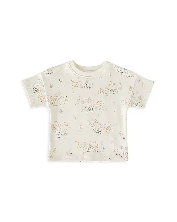 Детская футболка с принтом Unisex Dropped Shoulder Tee Pehr, Flower Patch