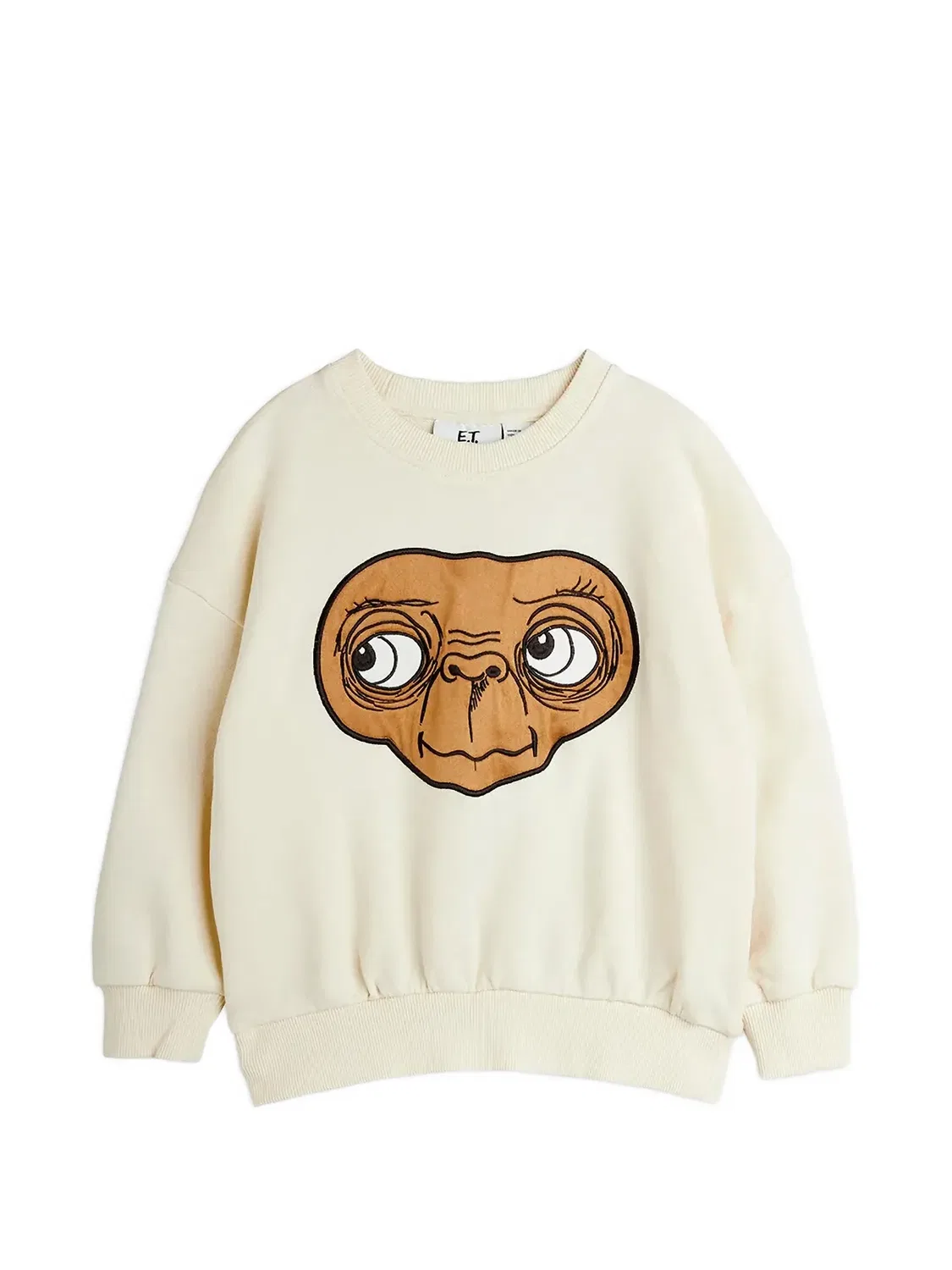 Mini Rodini Свитшот с нашивкой E.T. белый