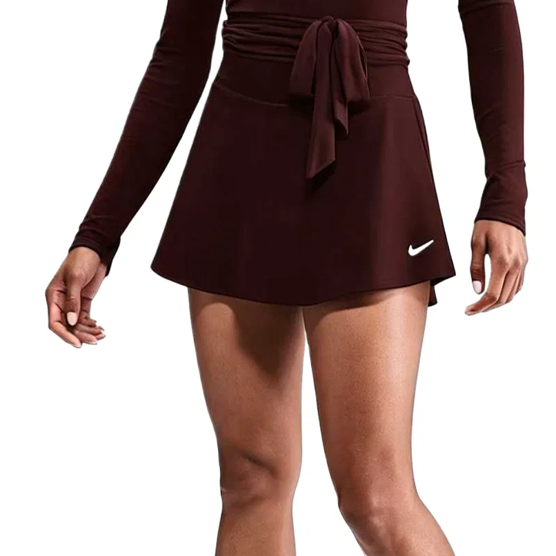 Юбка короткая Nike Dri-FIT, Burgundy Red/White