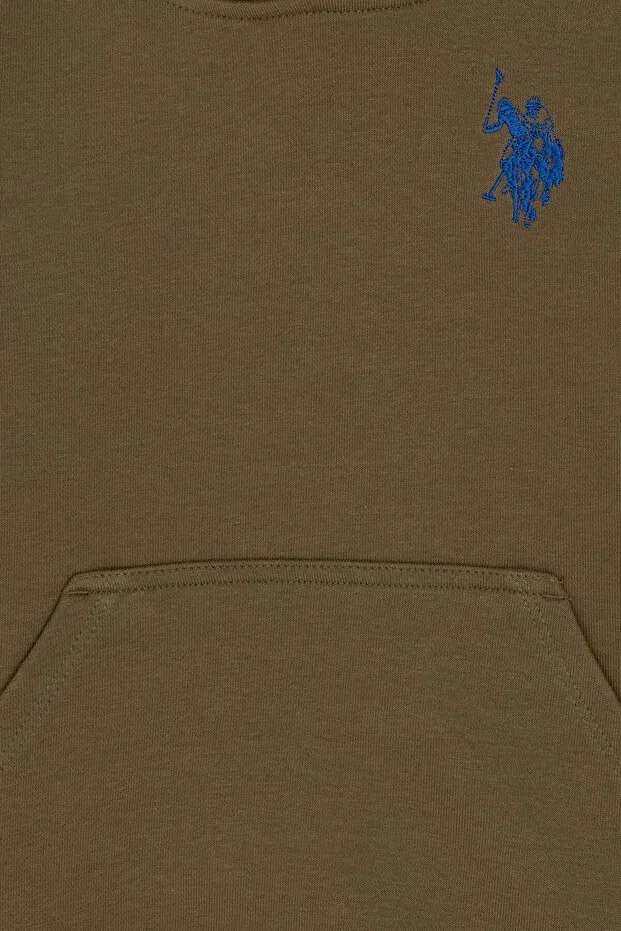 Детское худи для мальчиков с капюшоном U.S. Polo Assn., Khaki — фото 3