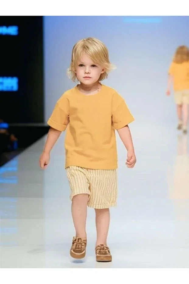 Детские шорты для мальчиков полосатые Zekids, Yellow
