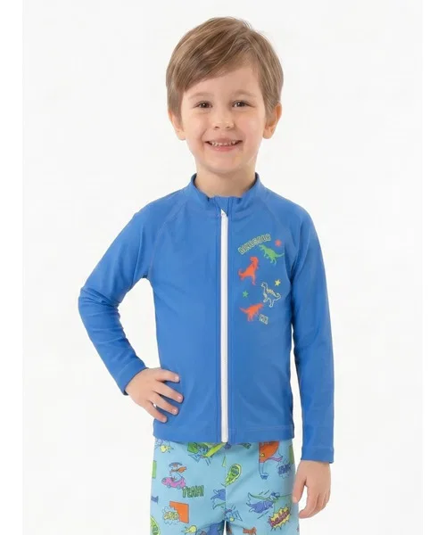 Детский рашгард с принтом динозавров UV-защита hakka kids, Blue