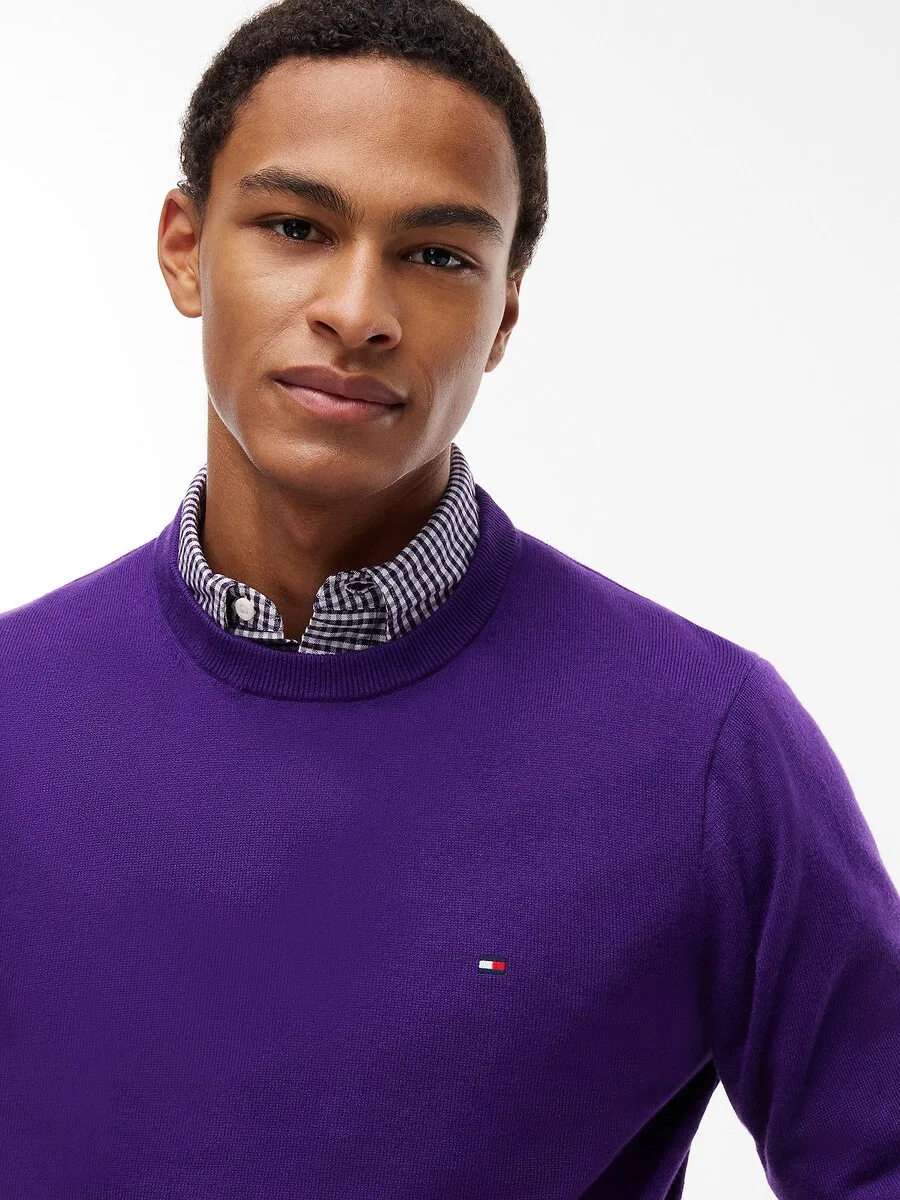 Свитер TOMMY HILFIGER темно-фиолетового цвета — фото 3