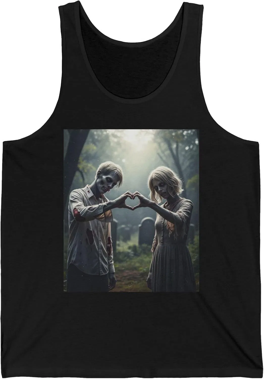 Футболка-борцовка с принтом Zombie Love, Black