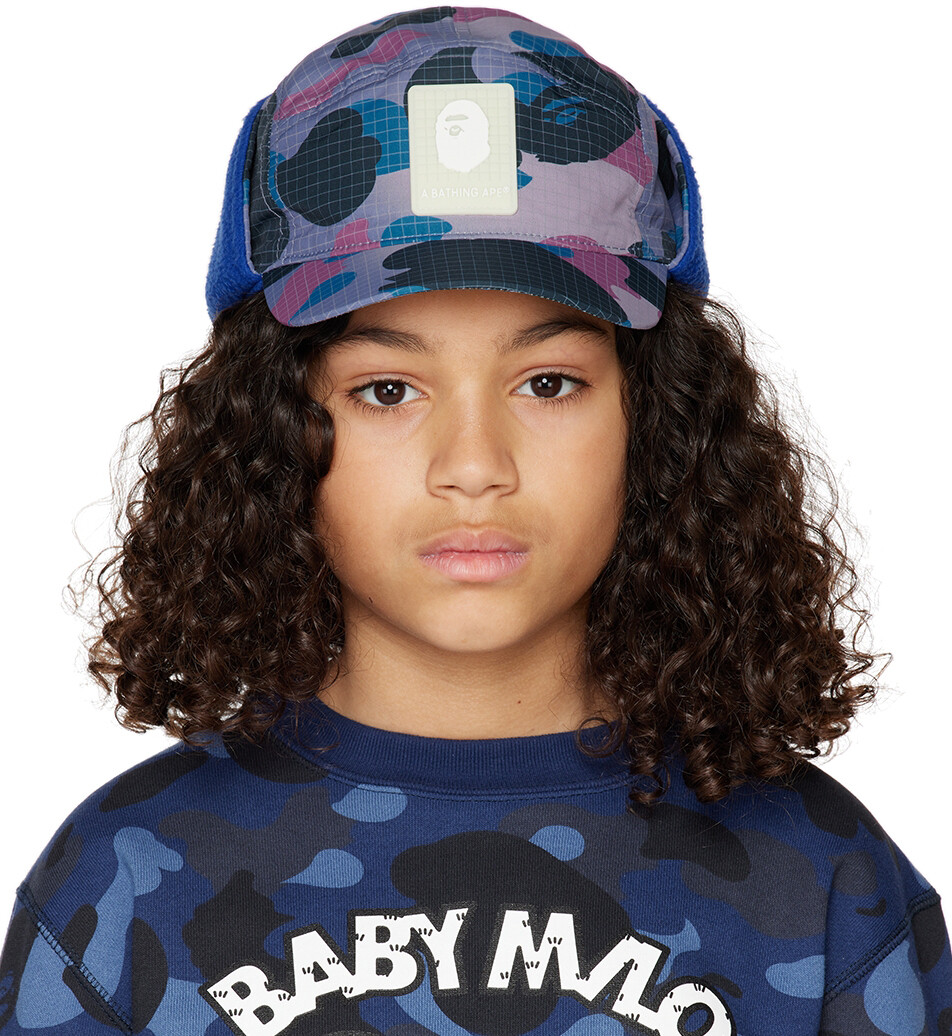 

Детская фиолетовая камуфляжная кепка BAPE