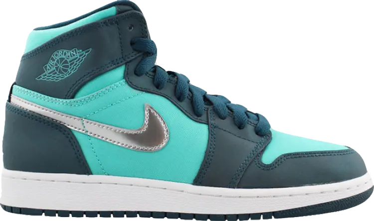 

Кроссовки Air Jordan 1 Retro High GS Hyper Jade, синий, Синий;серый, Кроссовки Air Jordan 1 Retro High GS Hyper Jade, синий