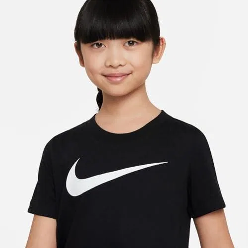 Детская футболка с длинным рукавом SWOOSH-T-SHIRT FUR JUGENDLICHE CW6941-010 Nike, Schwarz — фото 4