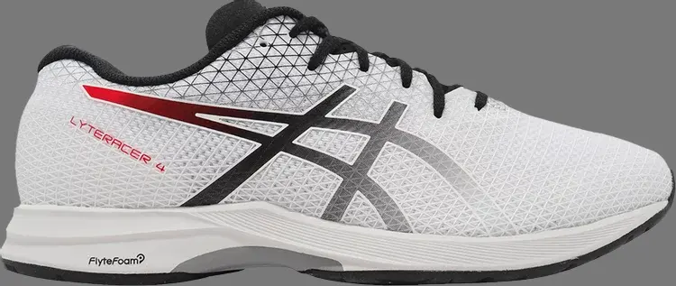 

Кроссовки lyteracer 4 2e wide 'white black' Asics, белый, Белый;серый, Кроссовки lyteracer 4 2e wide 'white black' Asics, белый