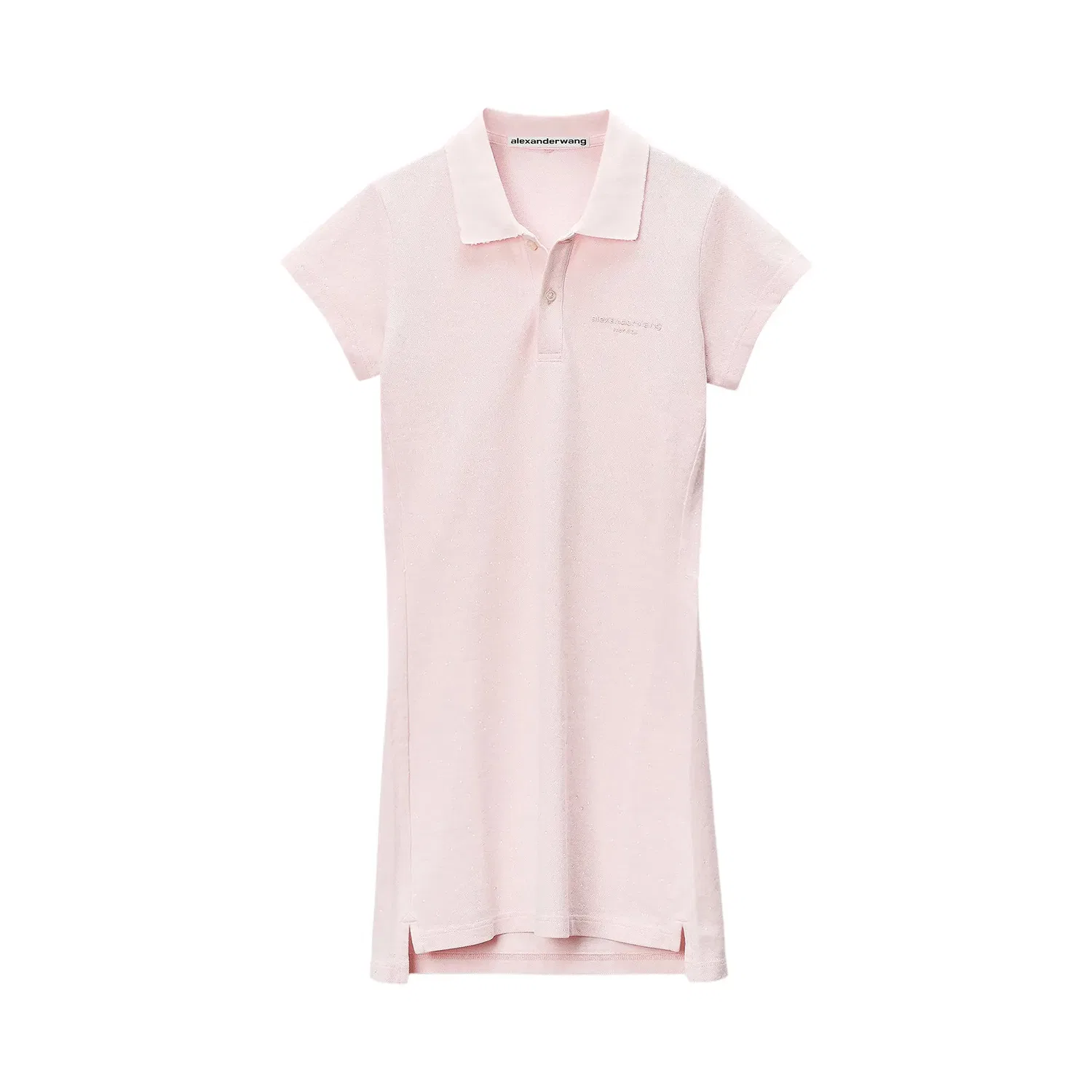 Платье Alexander Wang Crystal Embellished Polo, розовый
