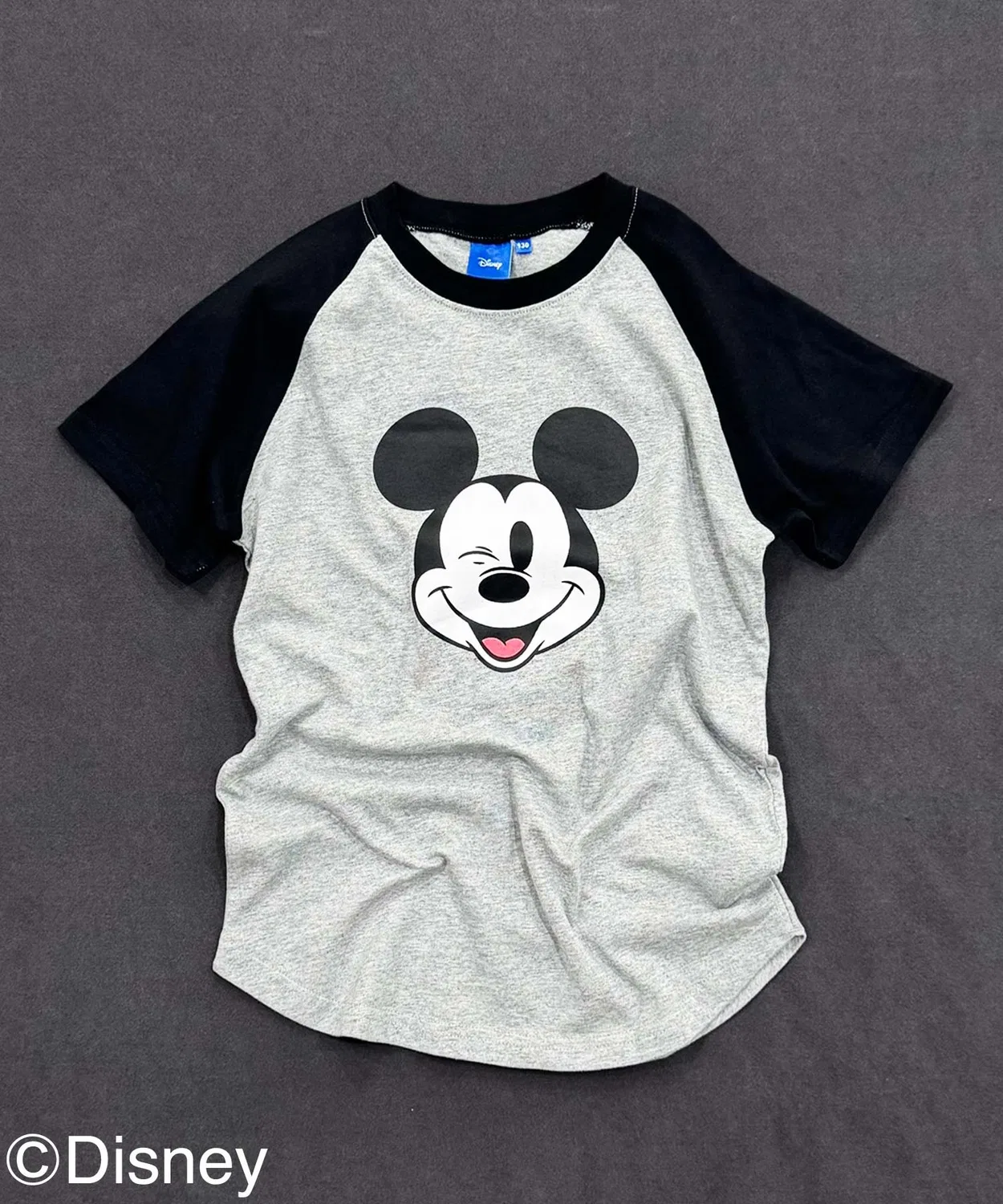 Детская футболка с принтом Mickey Raglan Disney, Серый
