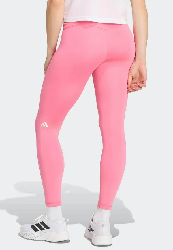 Леггинсы 3 Stripes Studio All Me 7/8 с перекрестными лямками - леггинсы Adidas Performance, розовый
