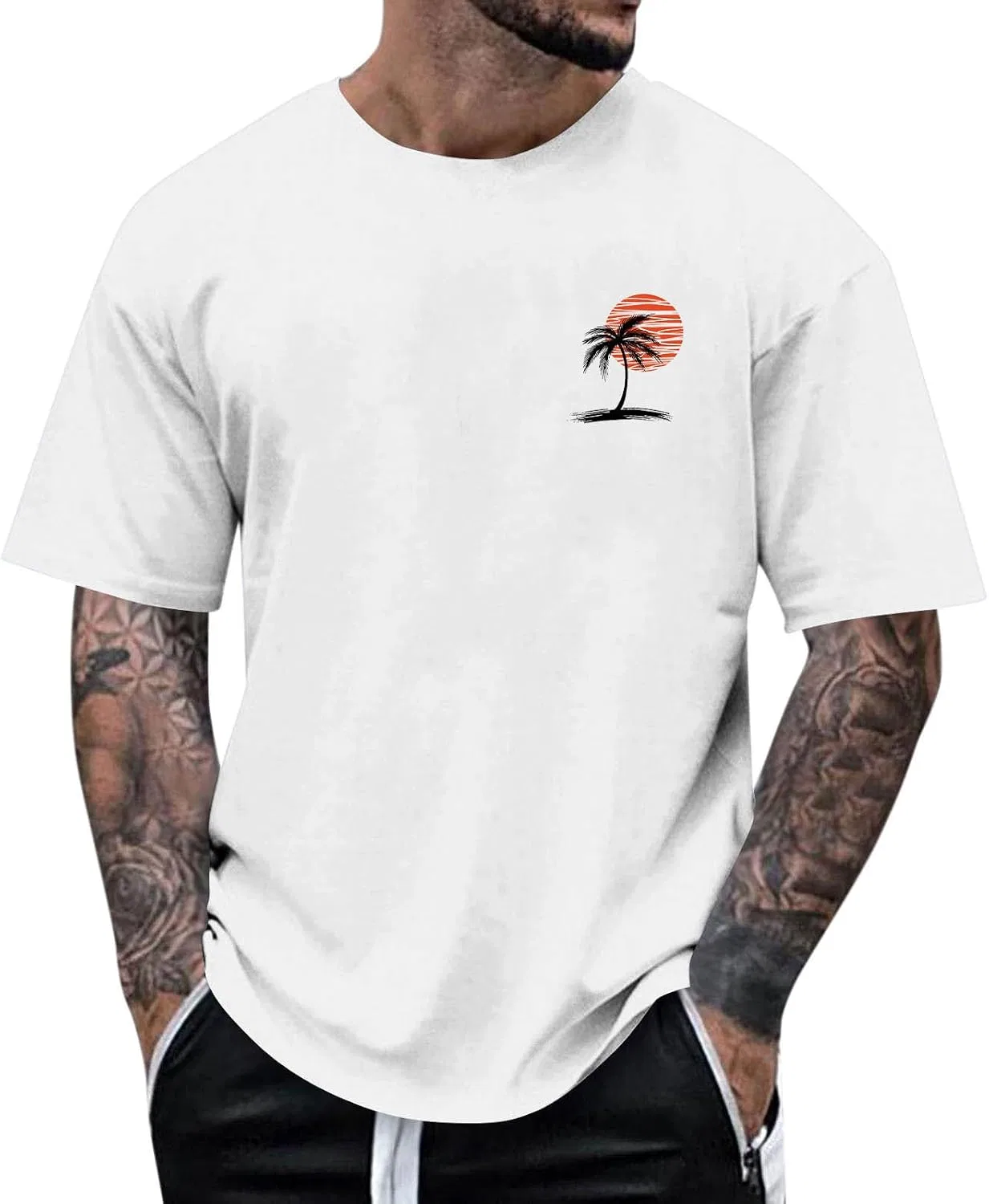 Мужская футболка с пальмами Summer Classic, White