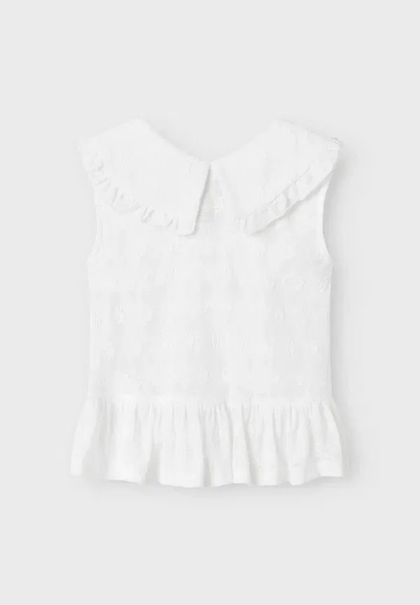 Топ без рукавов джерси Sleeveless short Name It, bright white, белый — фото 3