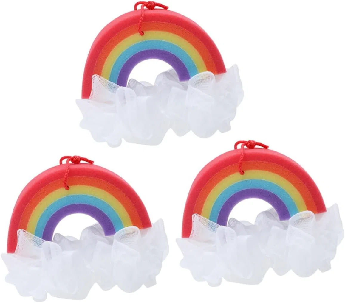Мочалка для душа Rainbow Bath, 12 шт, LALAFINA, мультиколор