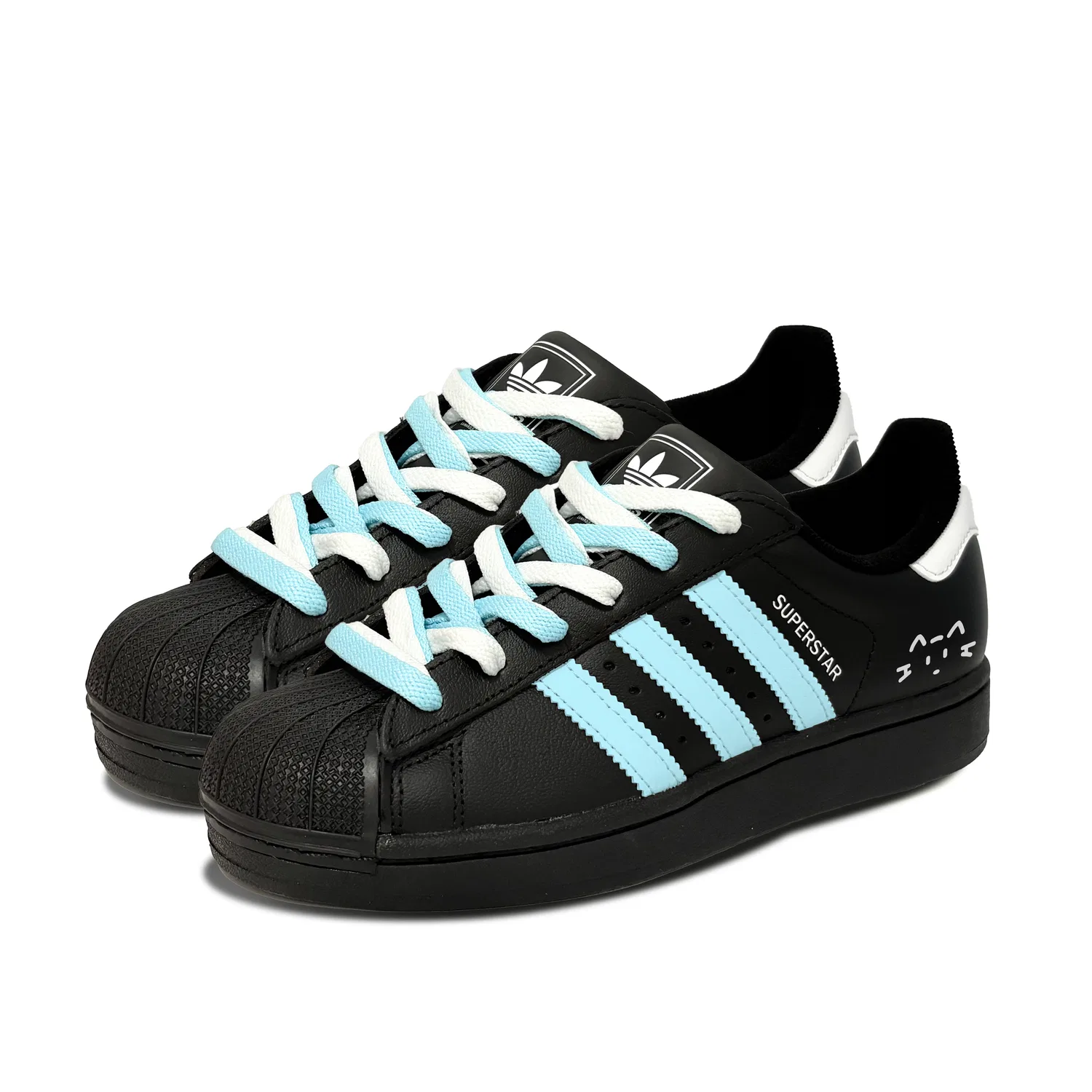 Детские кожаные кеды для скейтбординга Superstar 2 Adidas Originals, Black — фото 4