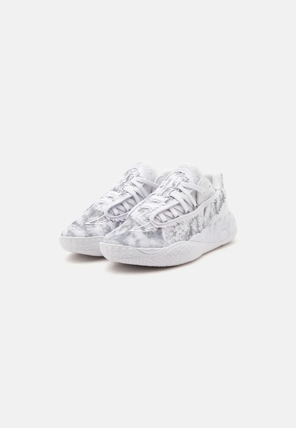 Mb05 lo team jr унисекс - баскетбольные кроссовки Puma, White/Gray Echo — фото 2