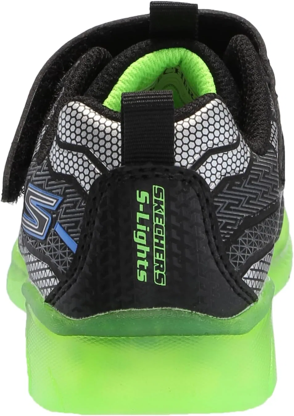 Детские кроссовки для мальчиков со светящейся подошвой Grid Flash Skechers, Black/Blue — фото 3