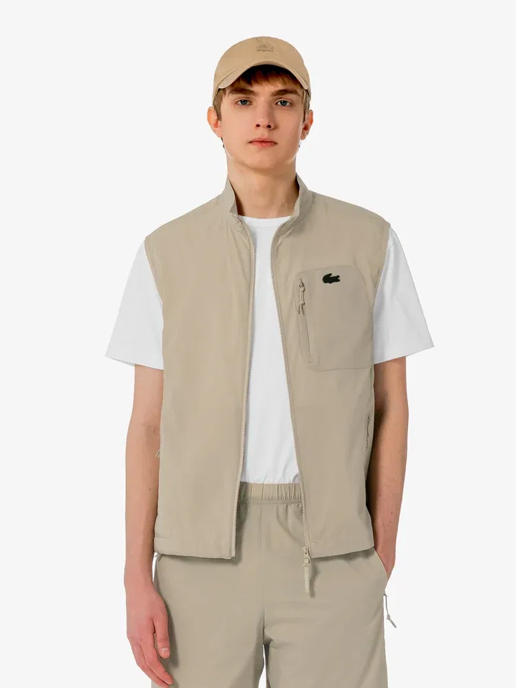 Жилет премиум тренировочный LACOSTE, Beige — фото 4