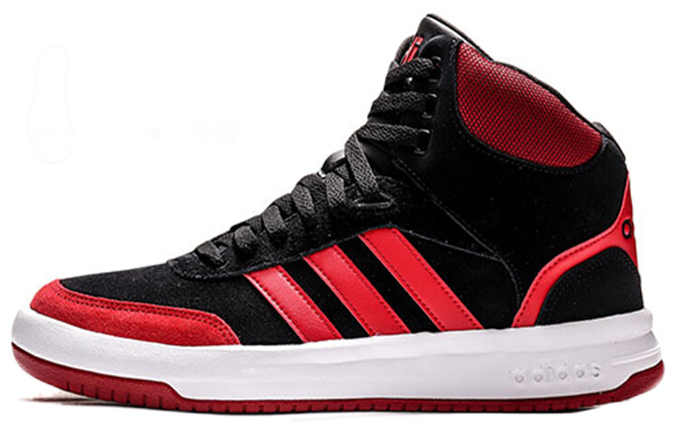 

Кроссовки для баскетбола Block мужские высокие черные/красные/белые Adidas