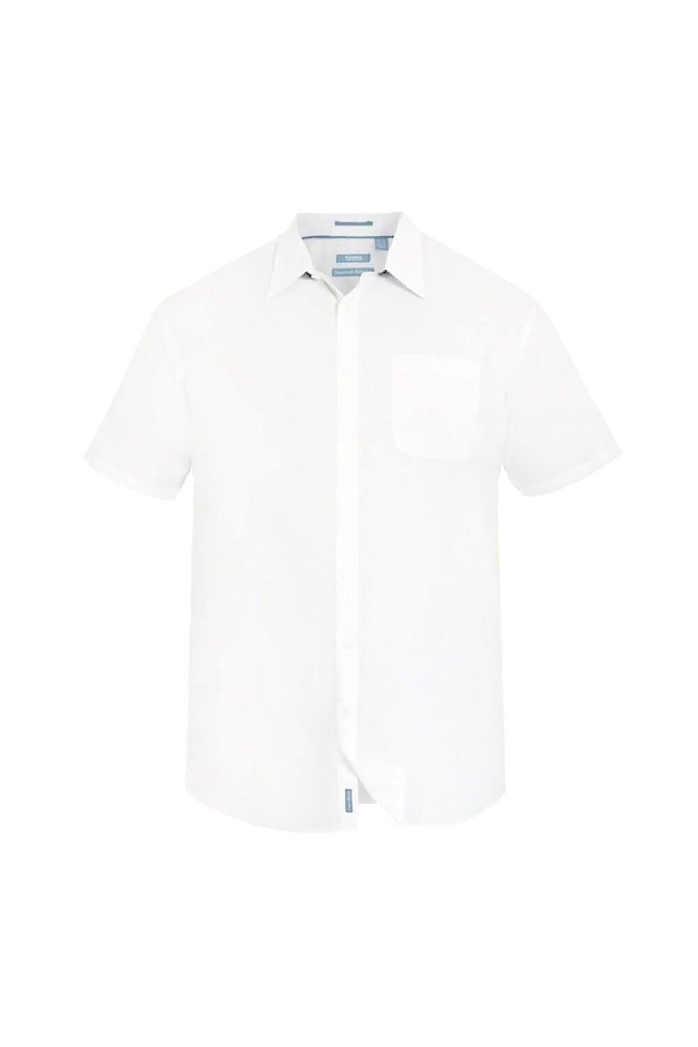 

D555 Delmar Классическая стандартная рубашка с короткими рукавами Kingsize Duke Clothing, белый