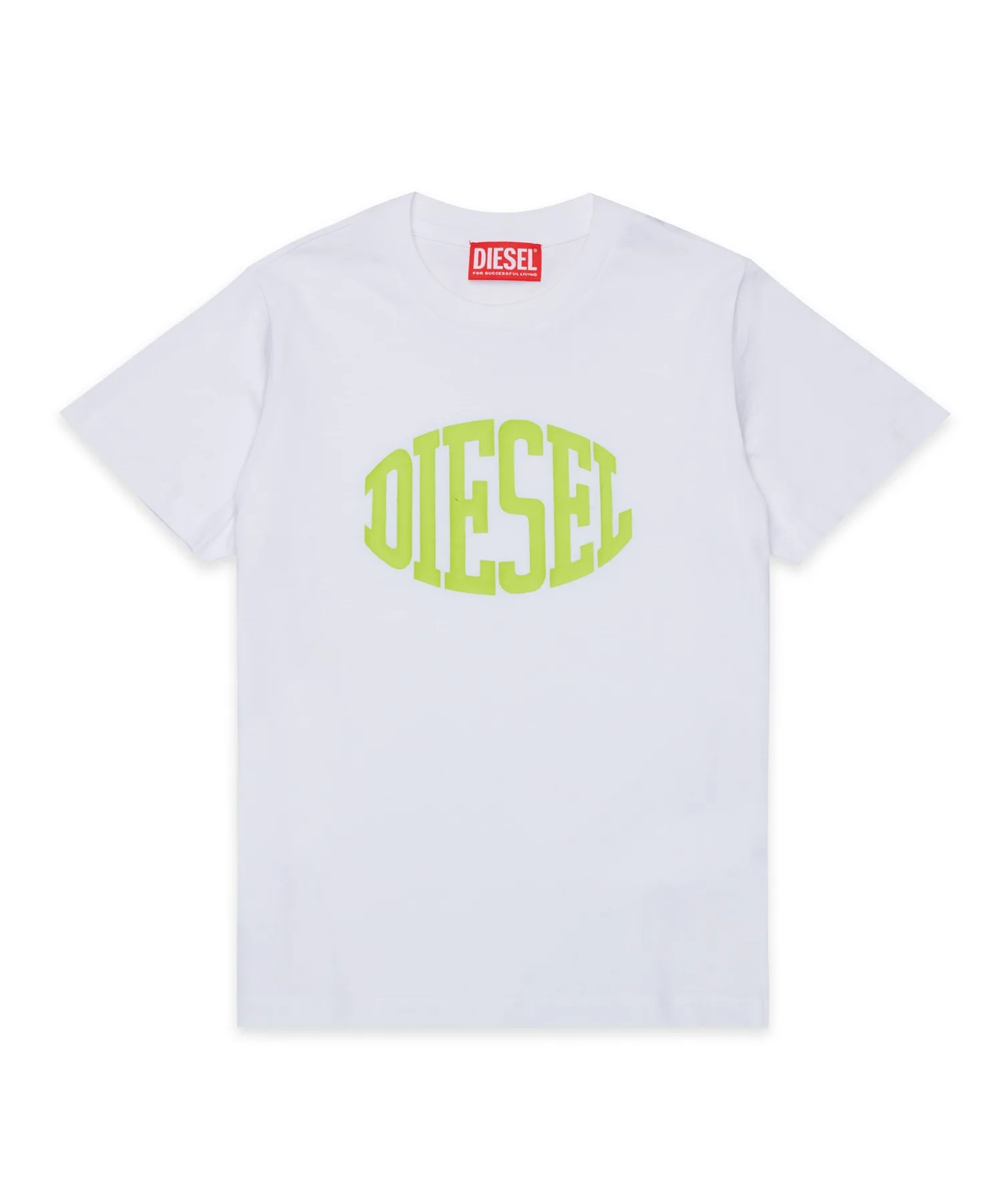 Унисекс футболка с логотипом DIESEL KIDS белая