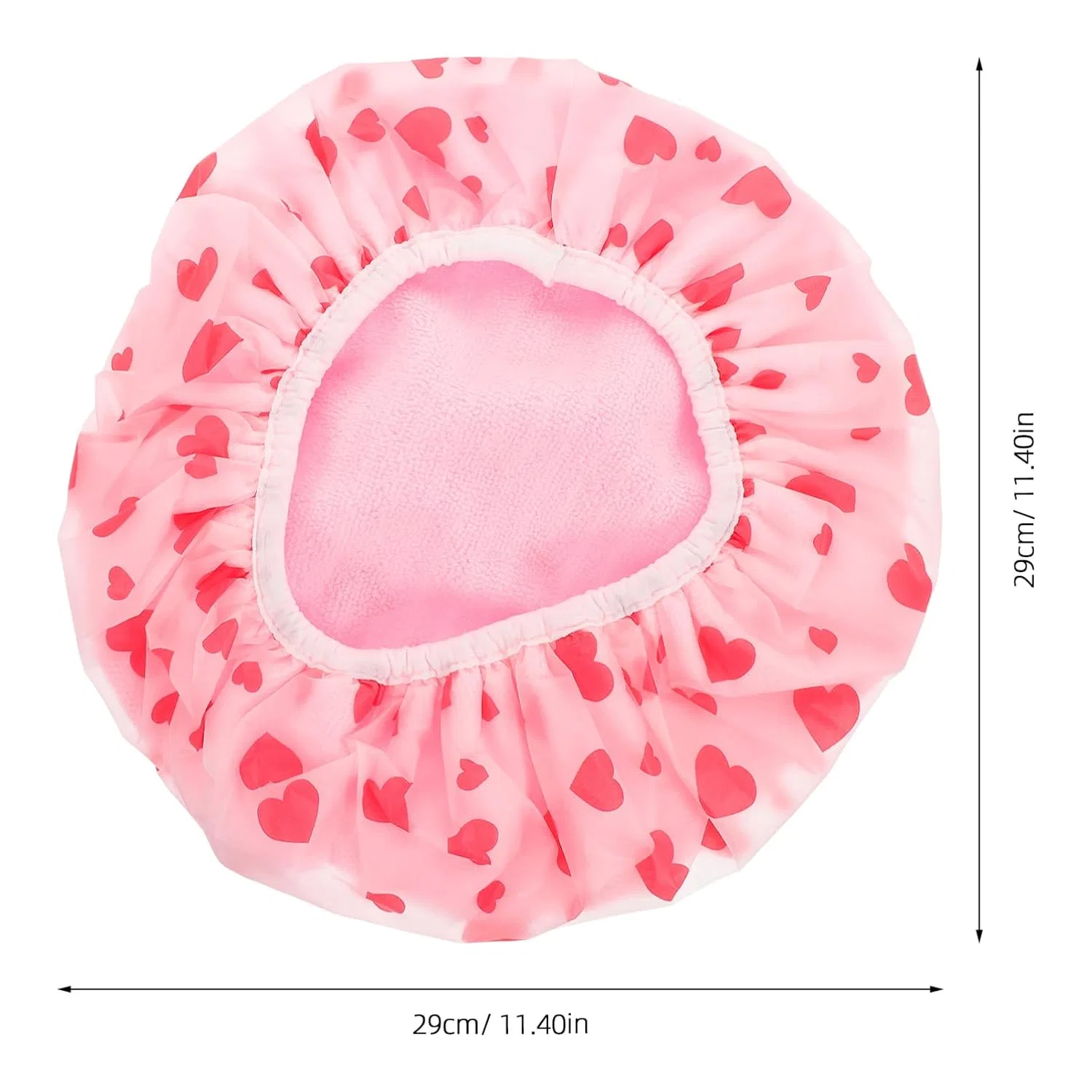Шапочка для душа Happyyami, EVA, Coral Fleece, Rosa — фото 2
