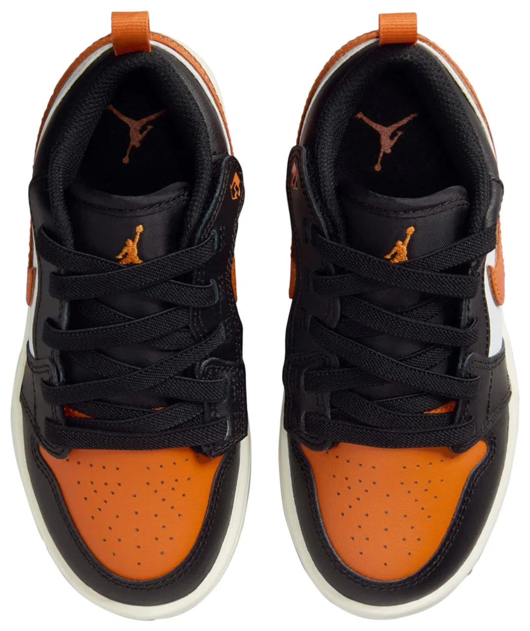 Кроссовки для мальчиков AJ 1 Low Jordan, черный/оранжевый — фото 4
