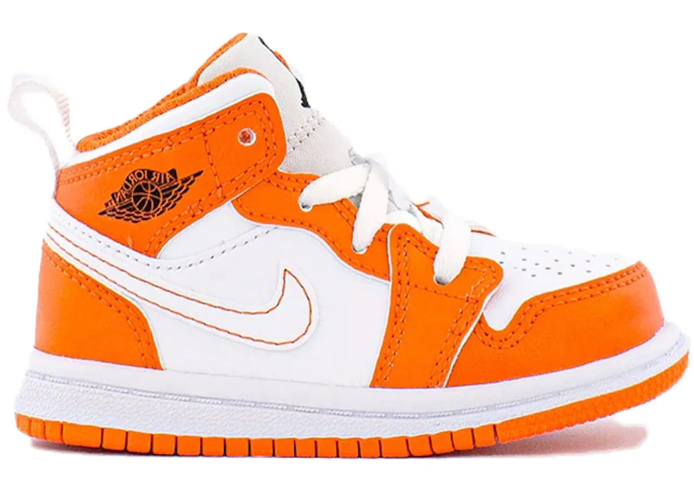 Детские кроссовки Lifestyle Jordan 1 Mid SE Electro Orange/Black, Electro Orange/Black