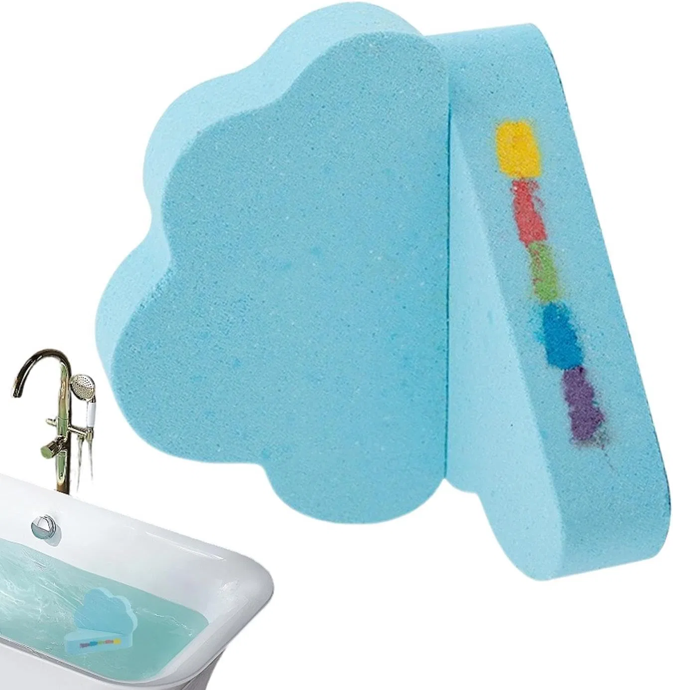 Generisch Бомбочка для ванны в форме облака, 1 шт, Blue