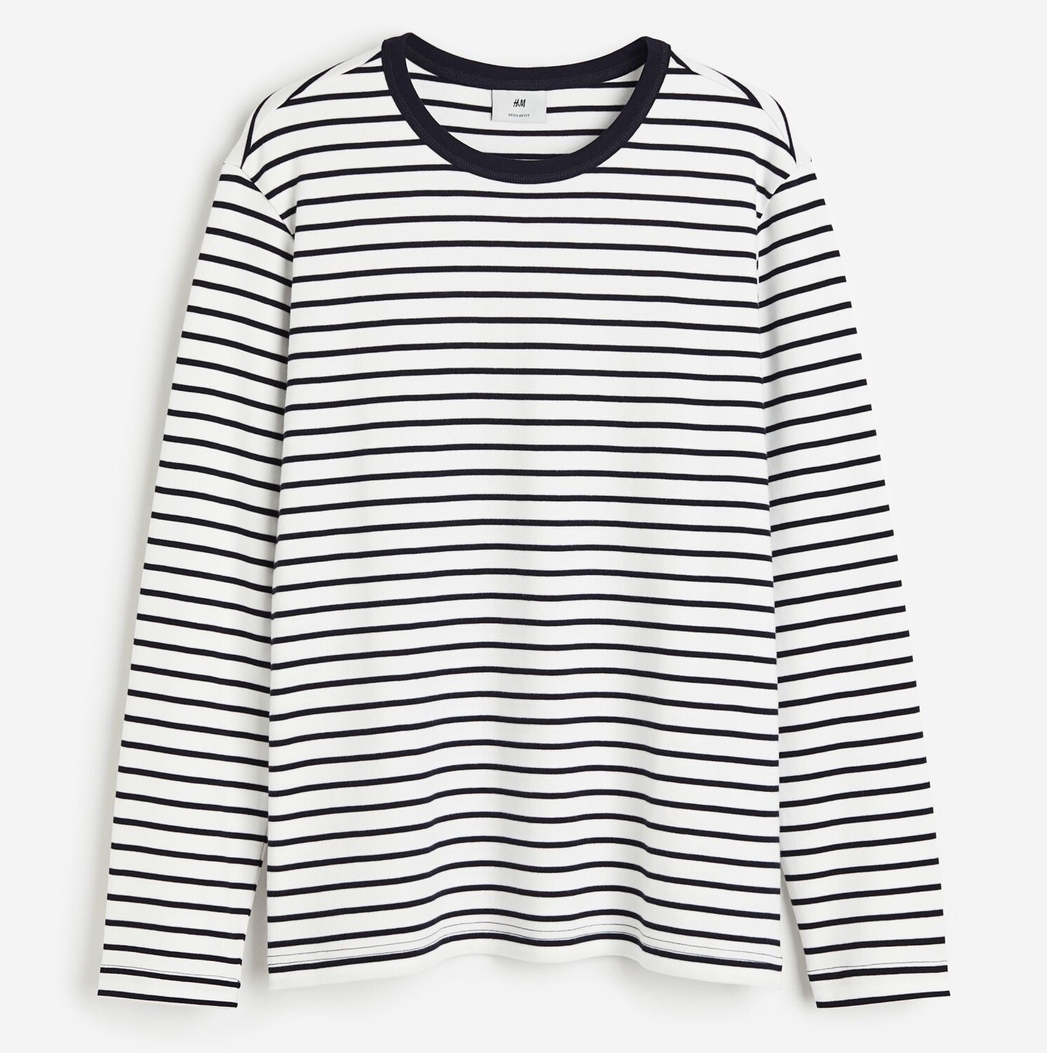 

Свитшот H&M Regular Fit Jersey, черный/белый