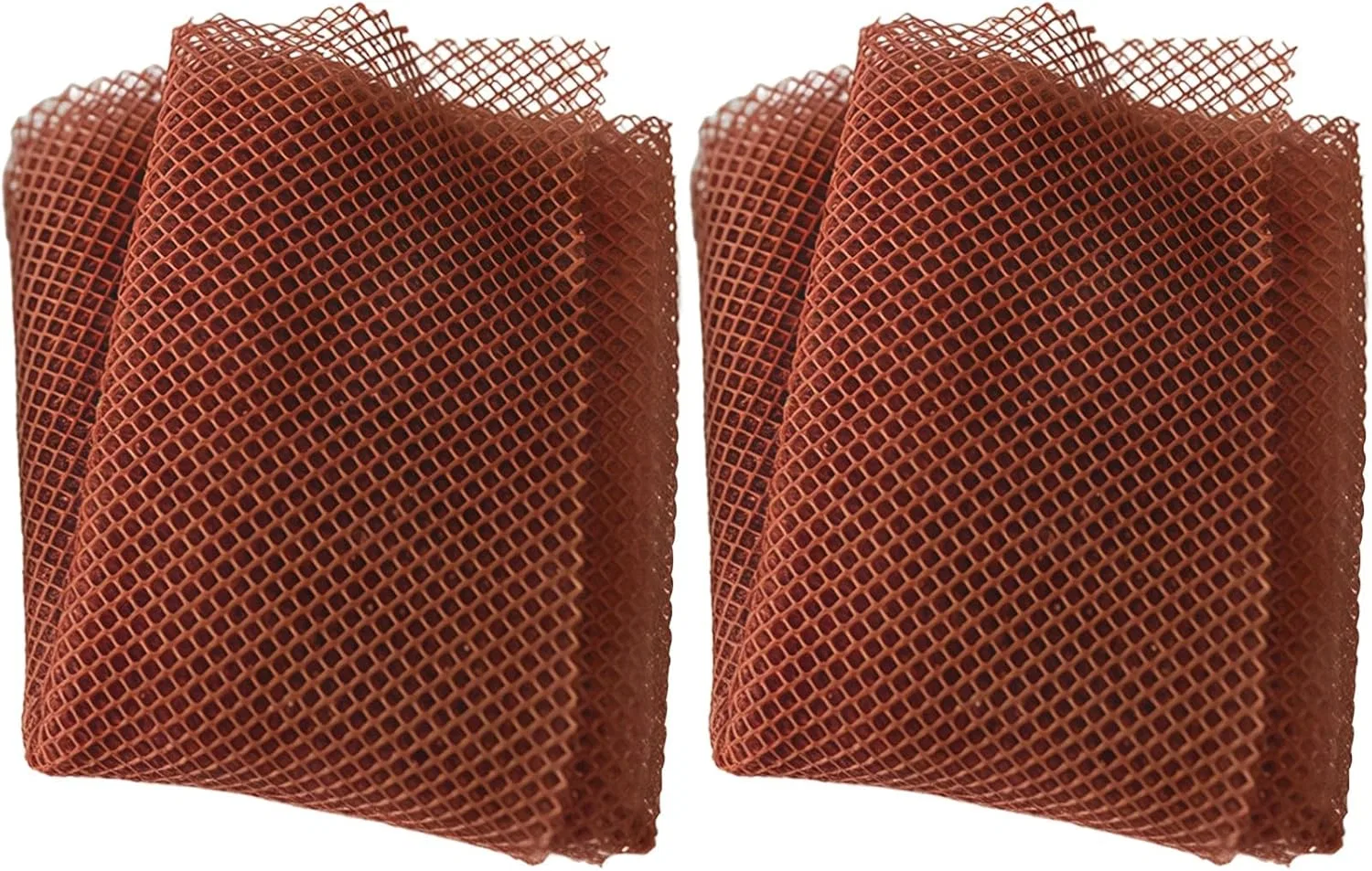 Мочалка для тела Mesh Sponge, нейлон, коричневый, 2 шт, 21x19x3 см Kronabelle