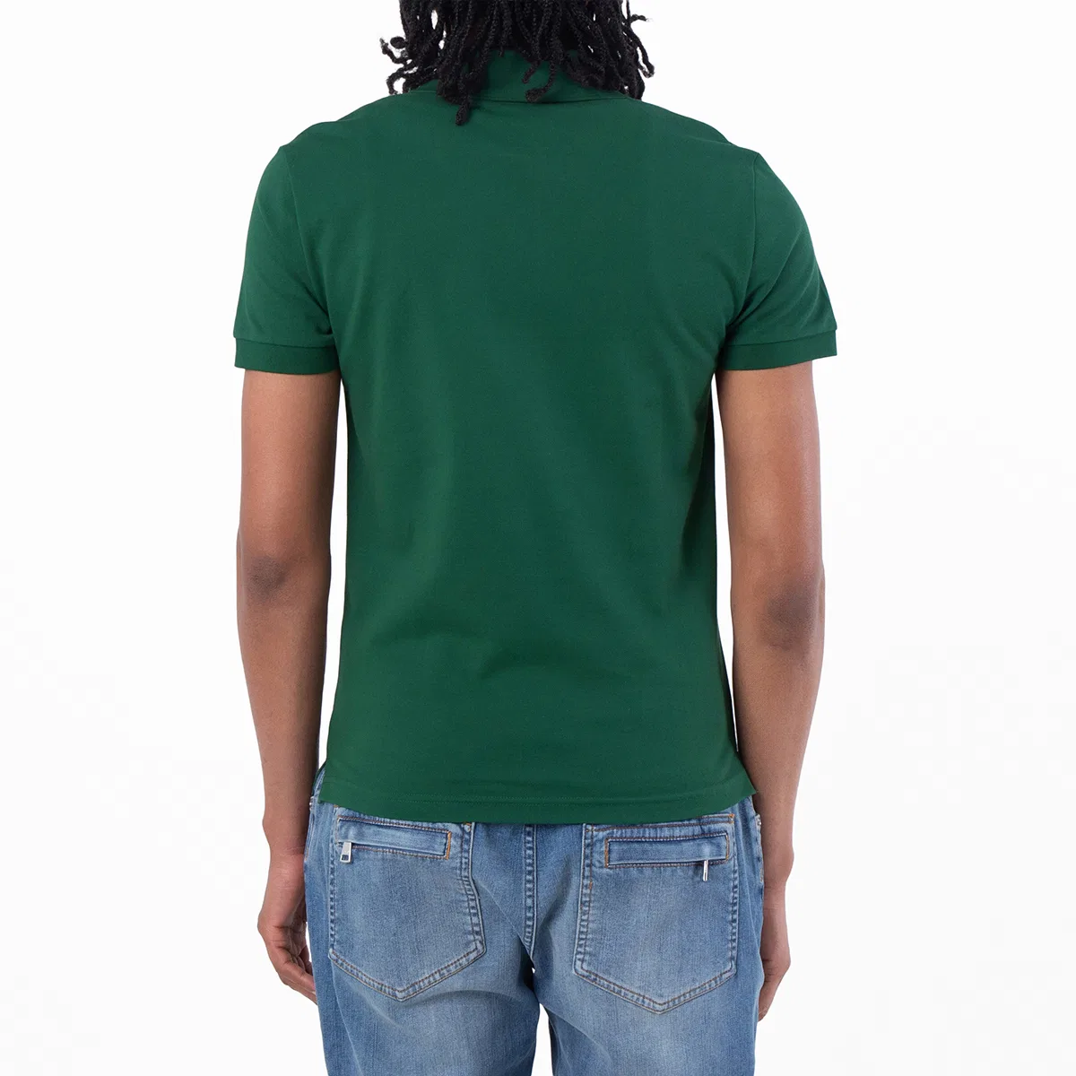 Поло Lacoste Stretch Pique Short-Sleeve Slim Fit Polo Shirt, Green — фото 3