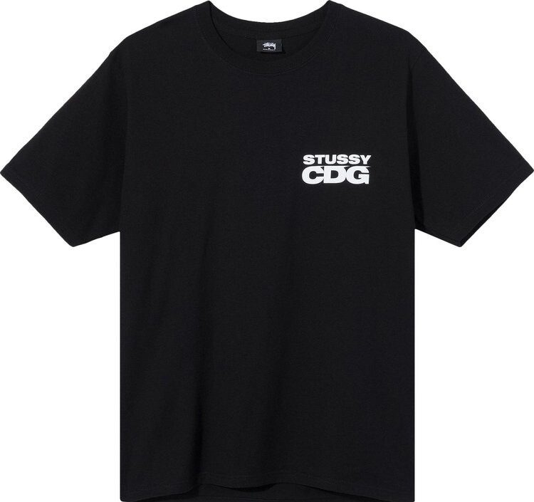 

Футболка Stussy x Comme des Garçons Surfman T-Shirt 'Black', черный