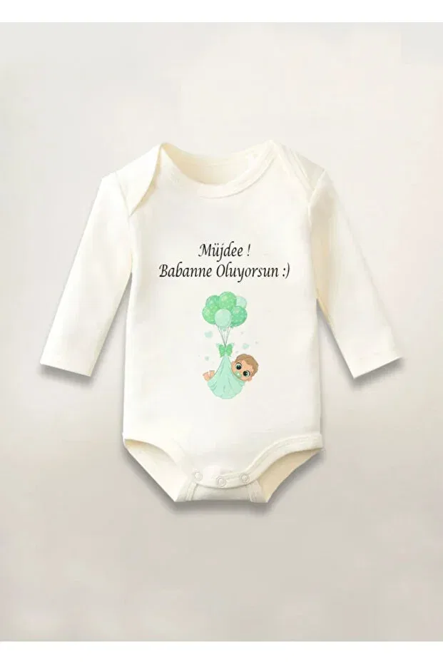 Детское боди-комбинезон для новорожденных с принтом Good news you are becoming a father Moda, White
